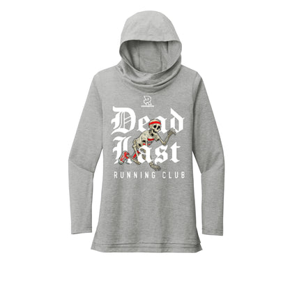 DEAD LAST (White) - Womens Tri-Blend Long Sleeve Hoodie