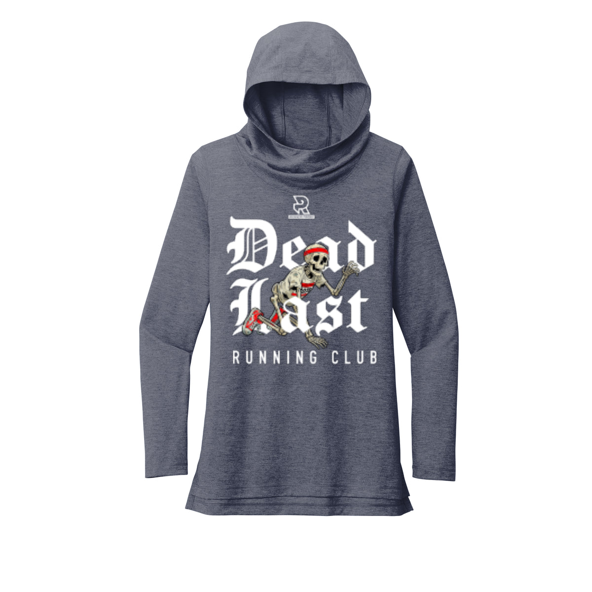 DEAD LAST (White) - Womens Tri-Blend Long Sleeve Hoodie