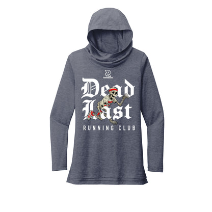 DEAD LAST (White) - Womens Tri-Blend Long Sleeve Hoodie