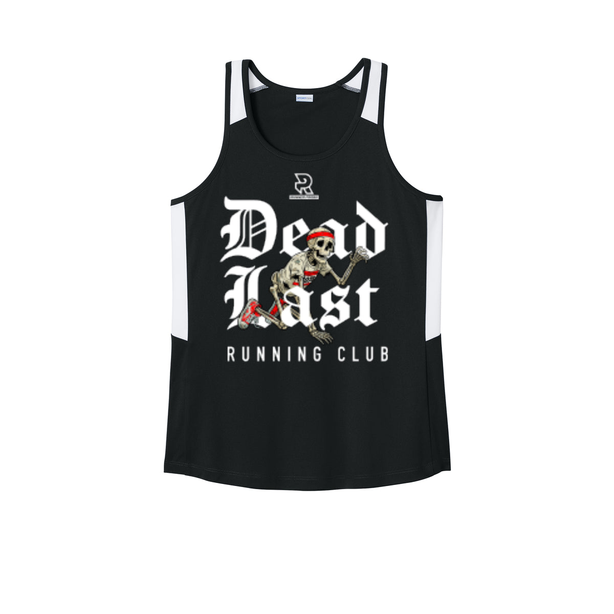 DEAD LAST (White) - Womens Club Track Tank