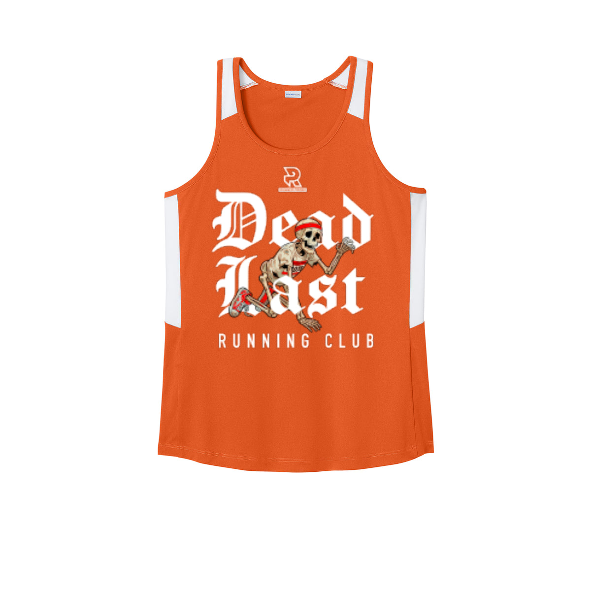 DEAD LAST (White) - Womens Club Track Tank