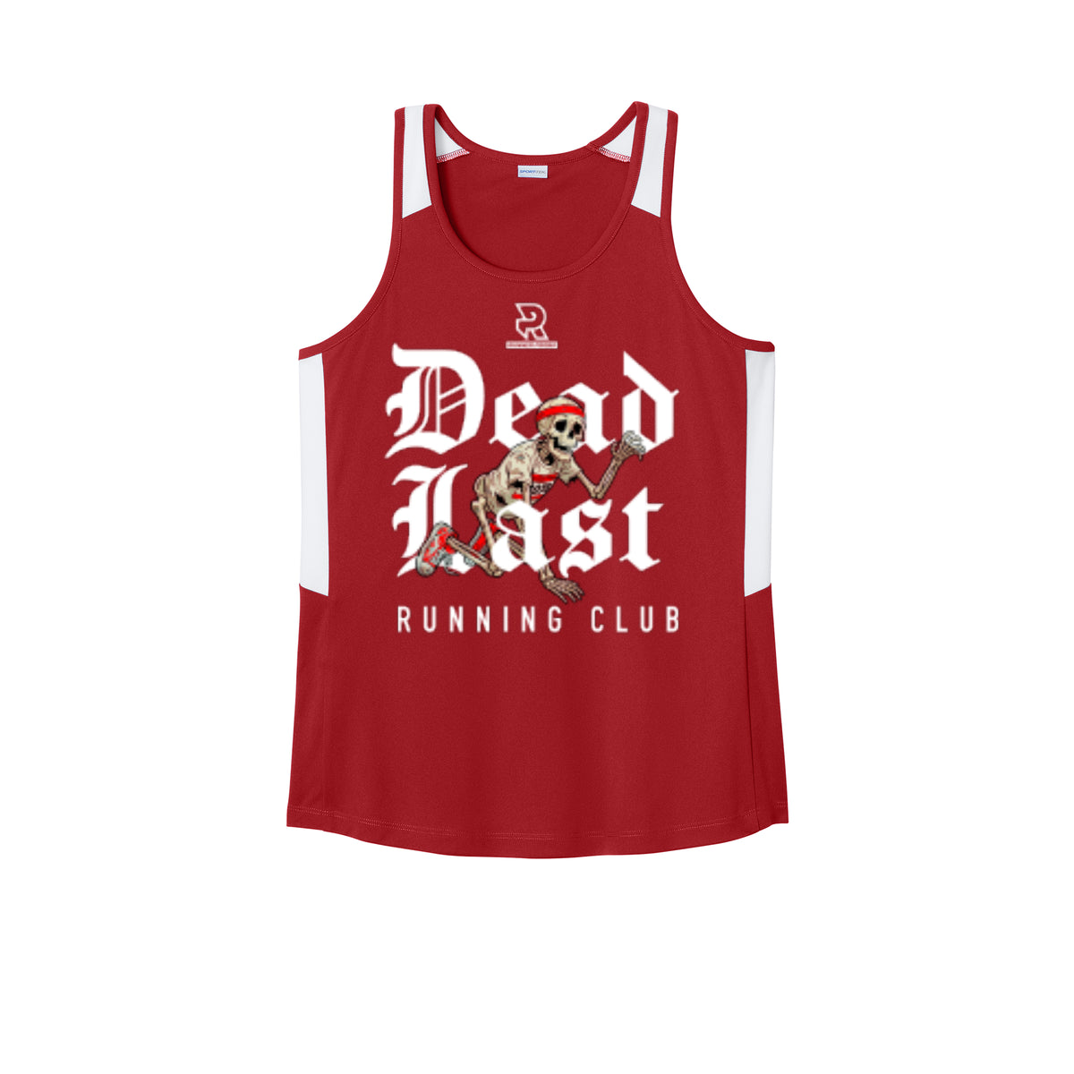 DEAD LAST (White) - Womens Club Track Tank