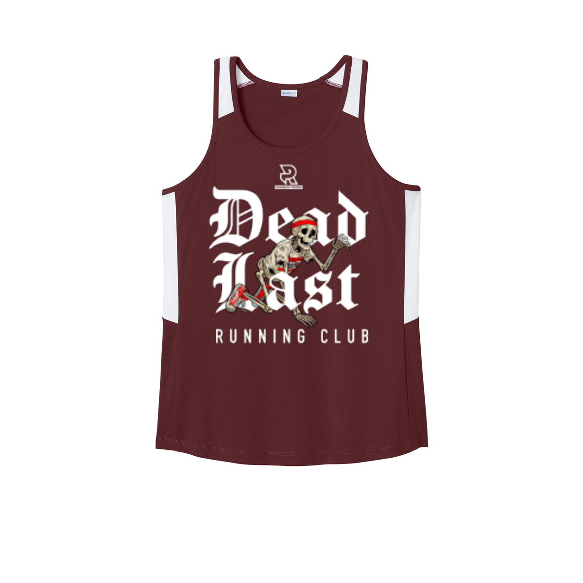 DEAD LAST (White) - Womens Club Track Tank