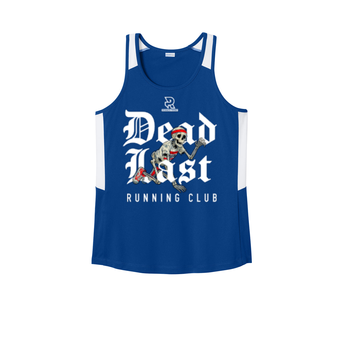 DEAD LAST (White) - Womens Club Track Tank