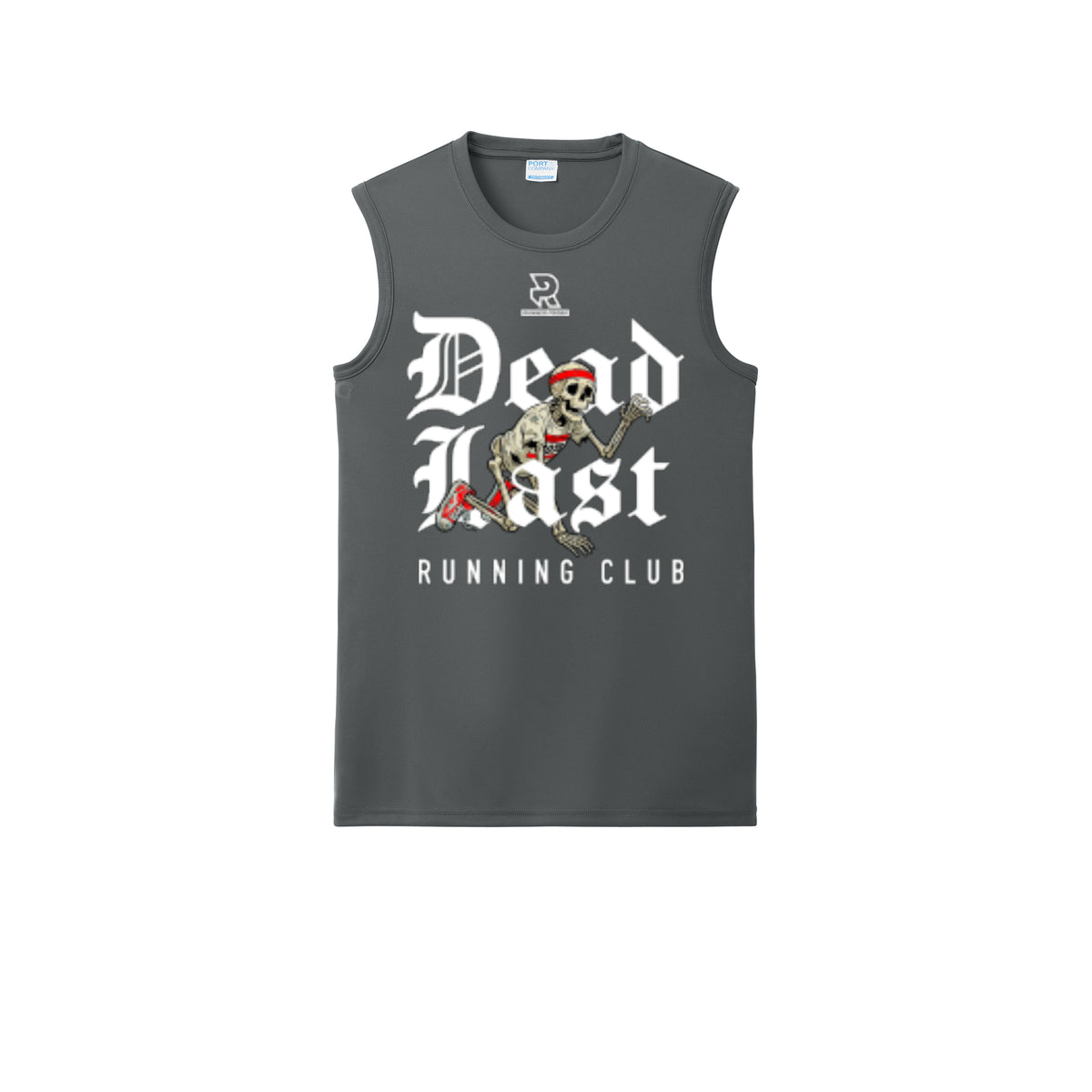 DEAD LAST (White) - Sleeveless Performance Tee