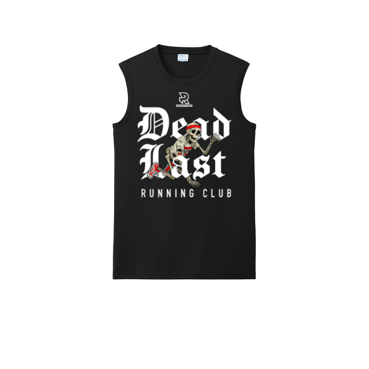 DEAD LAST (White) - Sleeveless Performance Tee