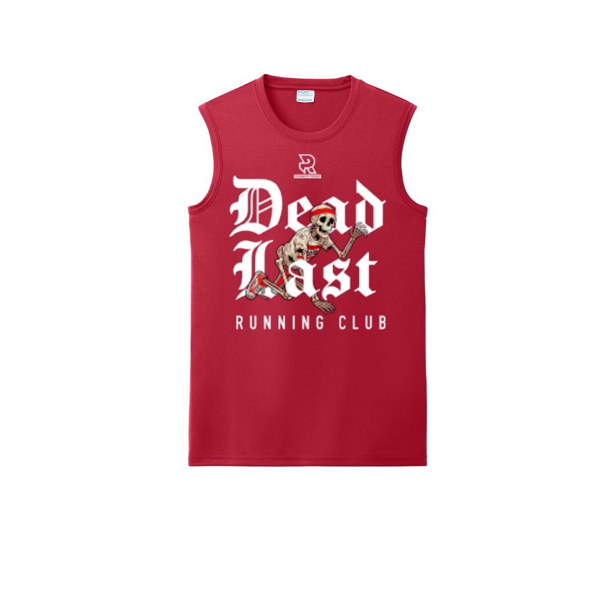 DEAD LAST (White) - Sleeveless Performance Tee