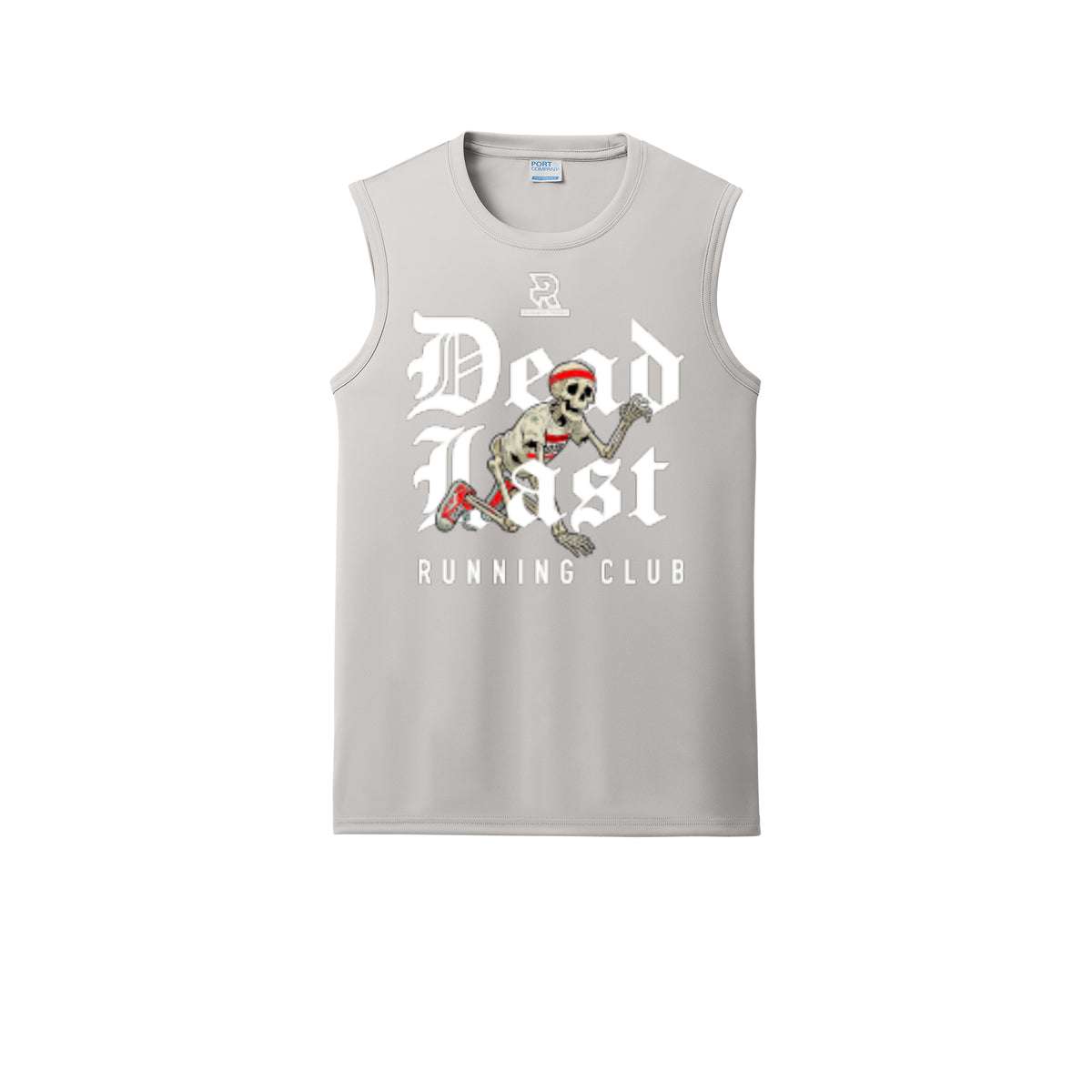 DEAD LAST (White) - Sleeveless Performance Tee