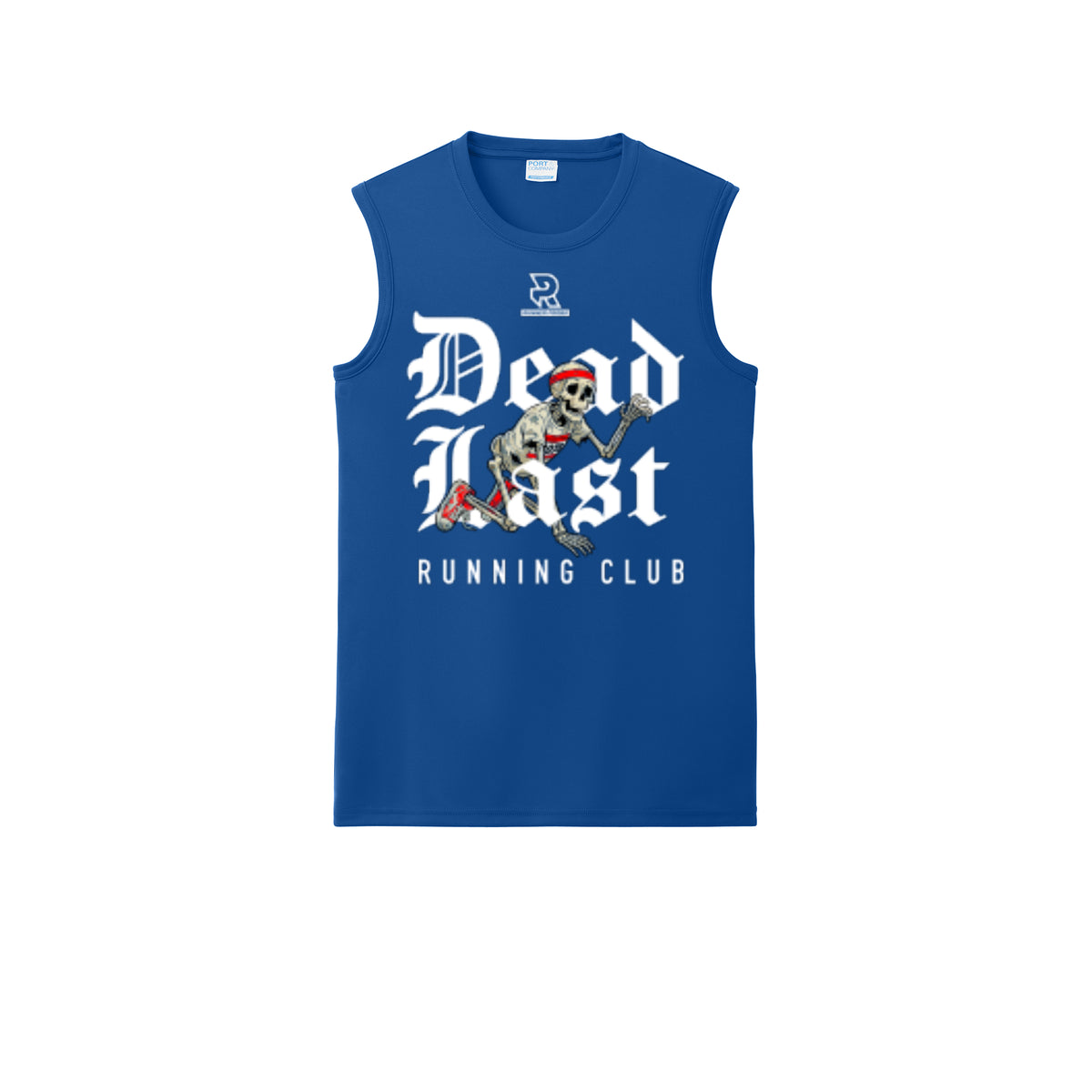 DEAD LAST (White) - Sleeveless Performance Tee