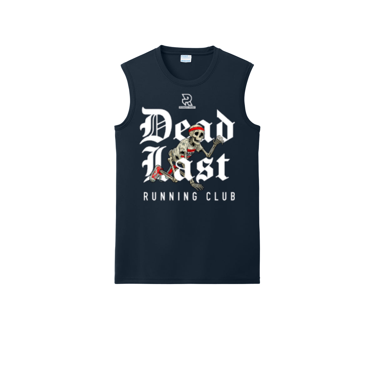 DEAD LAST (White) - Sleeveless Performance Tee