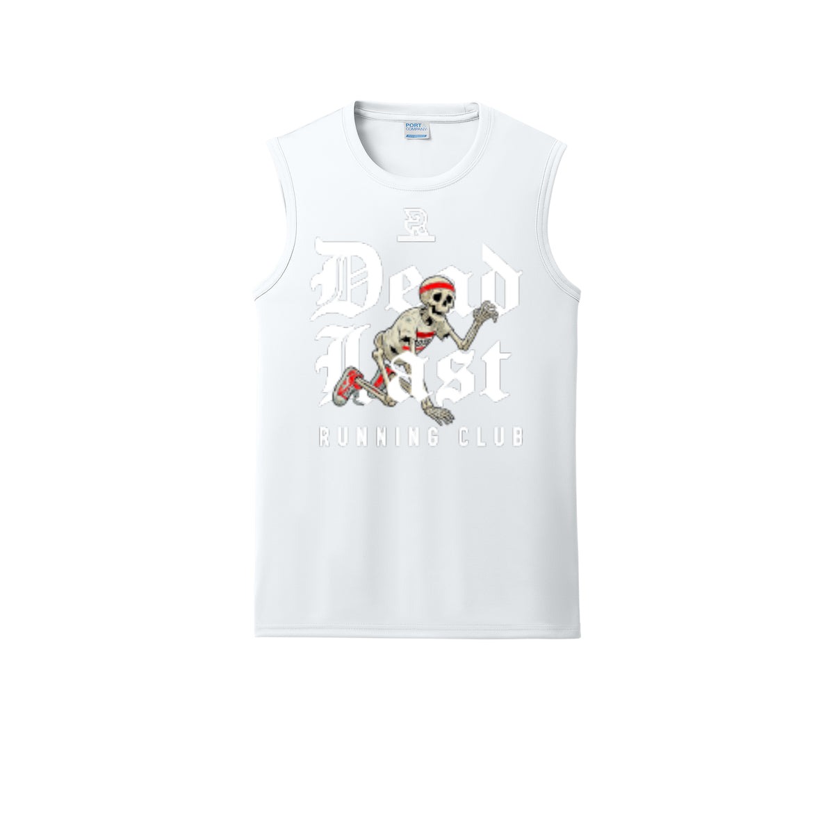 DEAD LAST (White) - Sleeveless Performance Tee