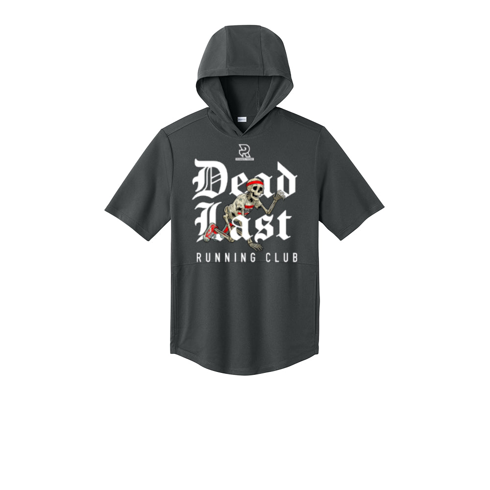 DEAD LAST (White) - Short Sleeve Performance Hoodie