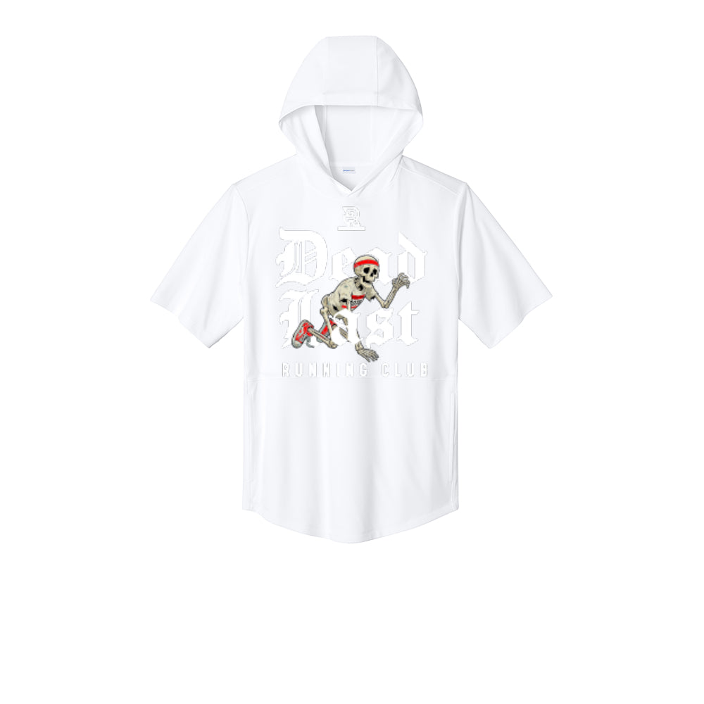 DEAD LAST (White) - Short Sleeve Performance Hoodie