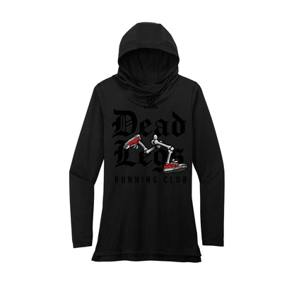 DEAD LEGS (Black) - Womens Tri-Blend Long Sleeve Hoodie