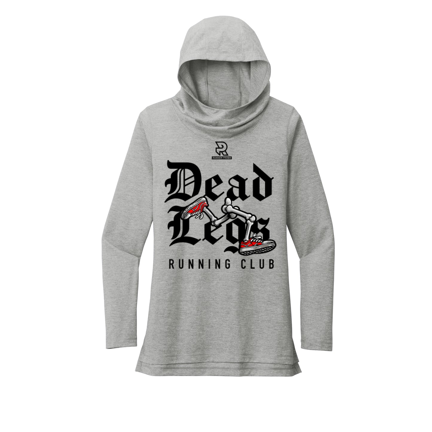 DEAD LEGS (Black) - Womens Tri-Blend Long Sleeve Hoodie