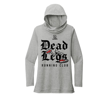 DEAD LEGS (Black) - Womens Tri-Blend Long Sleeve Hoodie