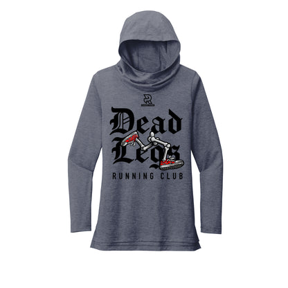 DEAD LEGS (Black) - Womens Tri-Blend Long Sleeve Hoodie