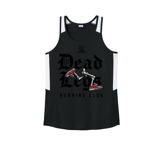 DEAD LEGS (Black) - Womens Club Track Tank