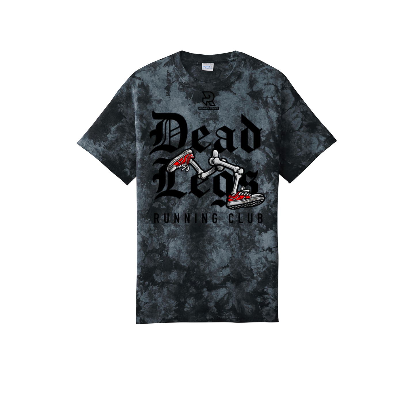 DEAD LEGS (Black) - Short Sleeve Tie Dye Cotton Tee