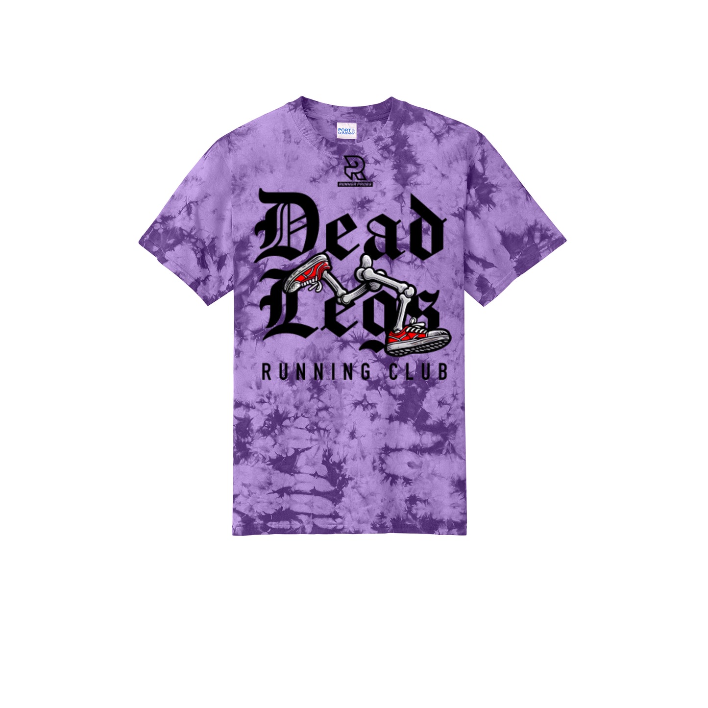 DEAD LEGS (Black) - Short Sleeve Tie Dye Cotton Tee