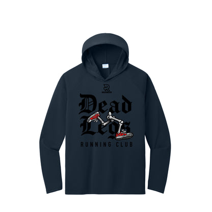 DEAD LEGS (Black) - Long Sleeve Hooded Performance Tee