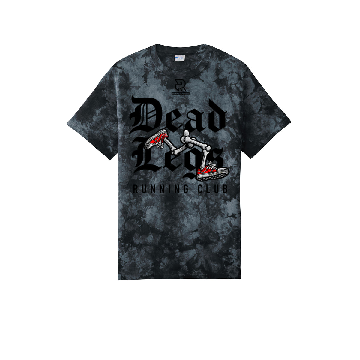 DEAD LEGS (Black) - Short Sleeve Tie Dye Cotton Tee