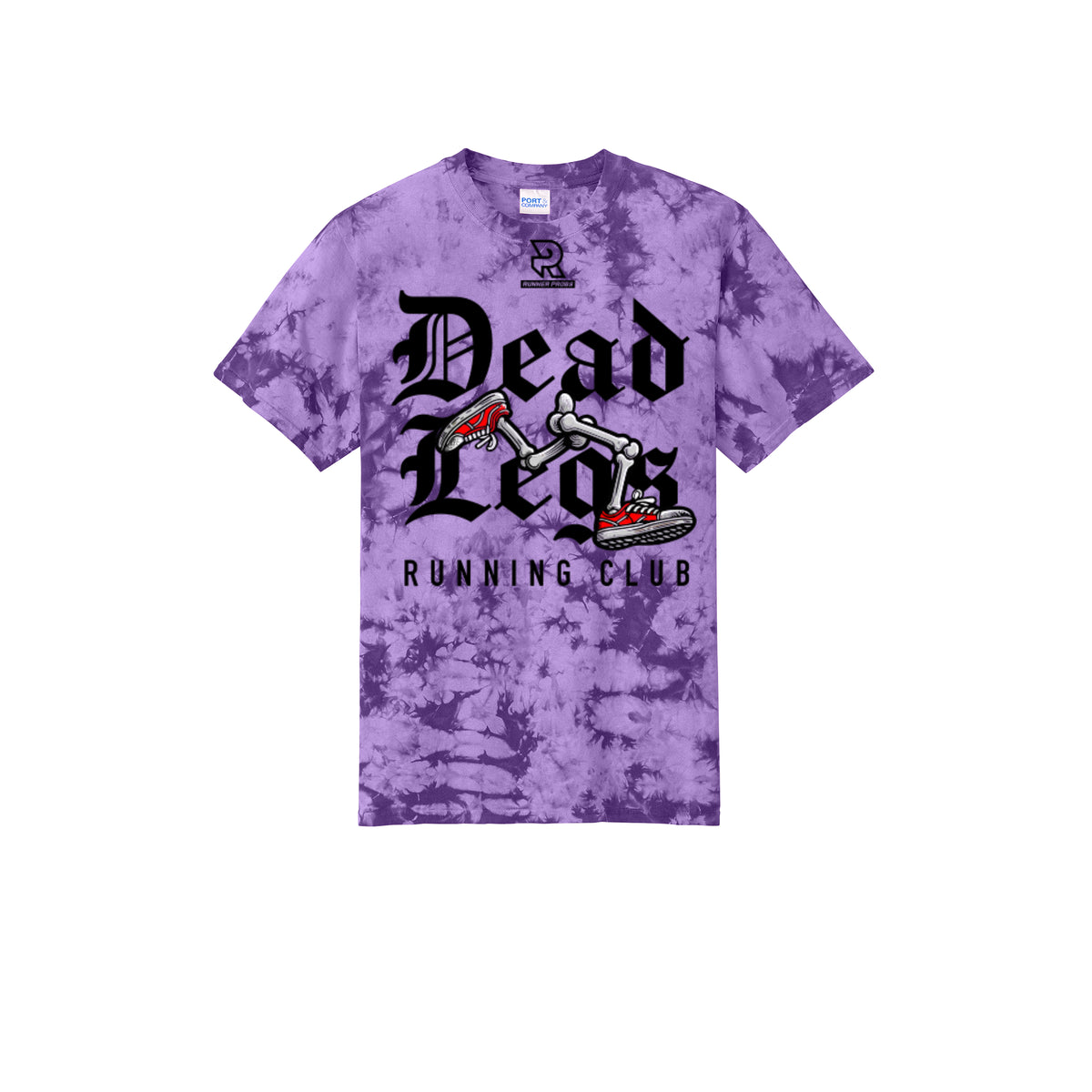 DEAD LEGS (Black) - Short Sleeve Tie Dye Cotton Tee