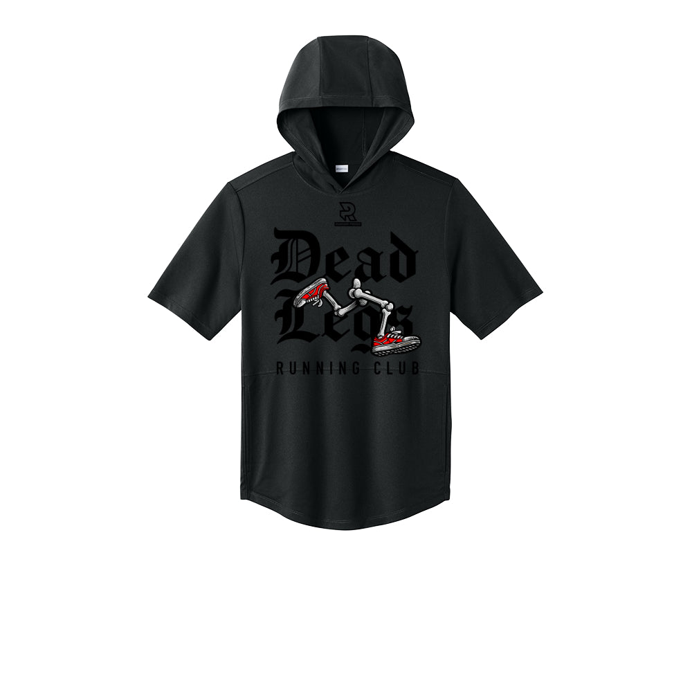 DEAD LEGS (Black) - Short Sleeve Performance Hoodie