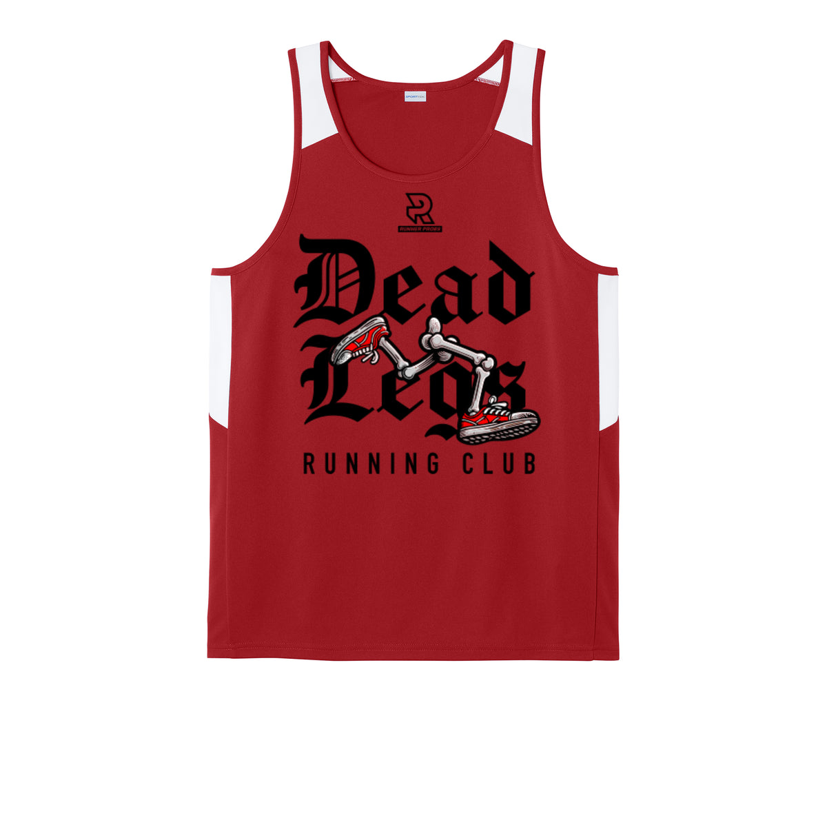 DEAD LEGS (Black) - Mens Club Track Tank