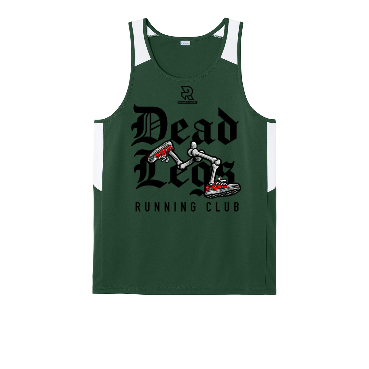 DEAD LEGS (Black) - Mens Club Track Tank