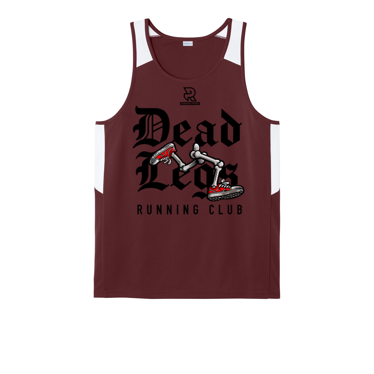 DEAD LEGS (Black) - Mens Club Track Tank