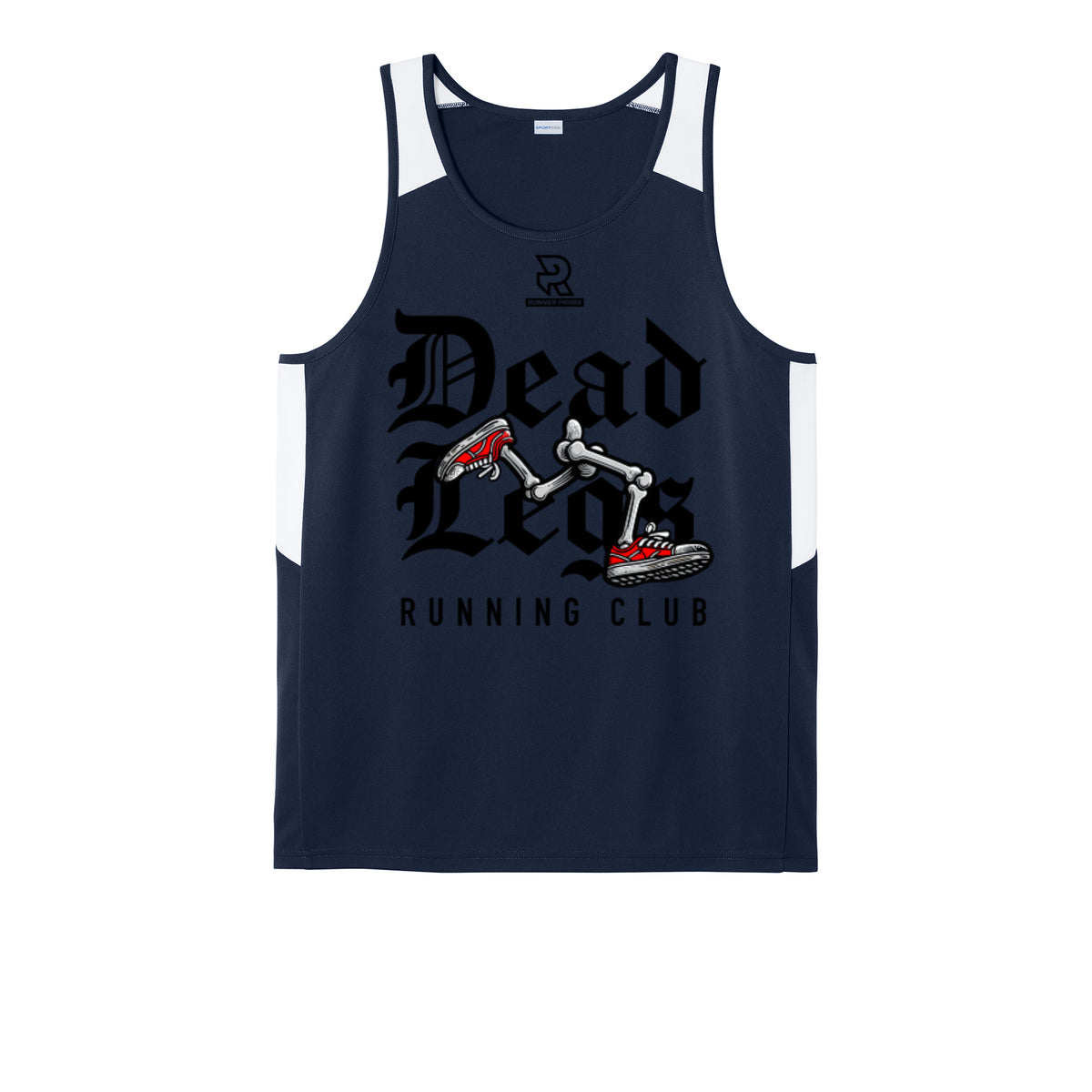 DEAD LEGS (Black) - Mens Club Track Tank