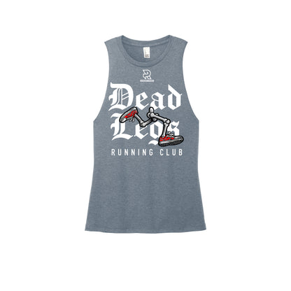 DEAD LEGS (White) - Womens Perfect Tri Muscle Tank