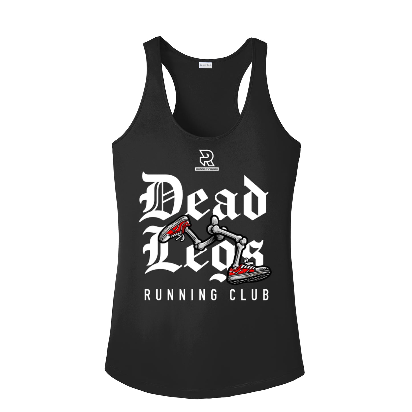 DEAD LEGS (White) - Womens Competitor Racerback Tank