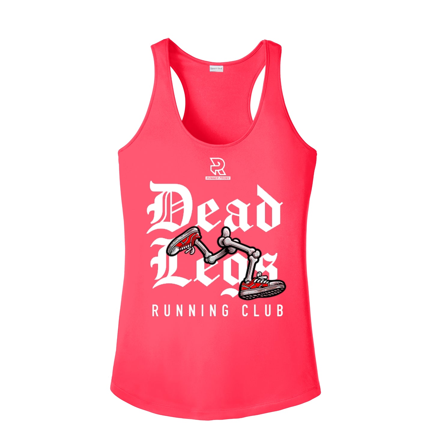 DEAD LEGS (White) - Womens Competitor Racerback Tank