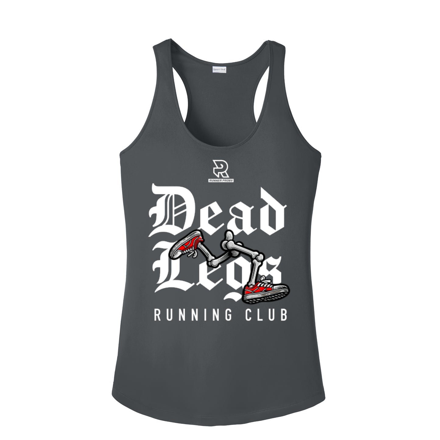 DEAD LEGS (White) - Womens Competitor Racerback Tank