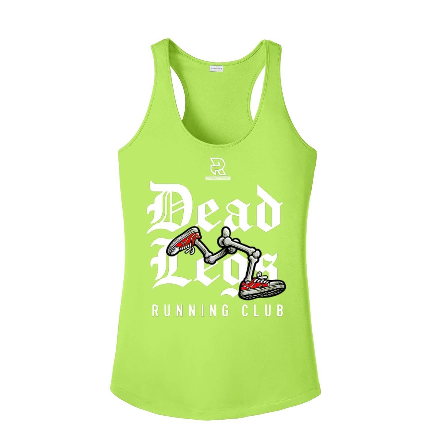DEAD LEGS (White) - Womens Competitor Racerback Tank