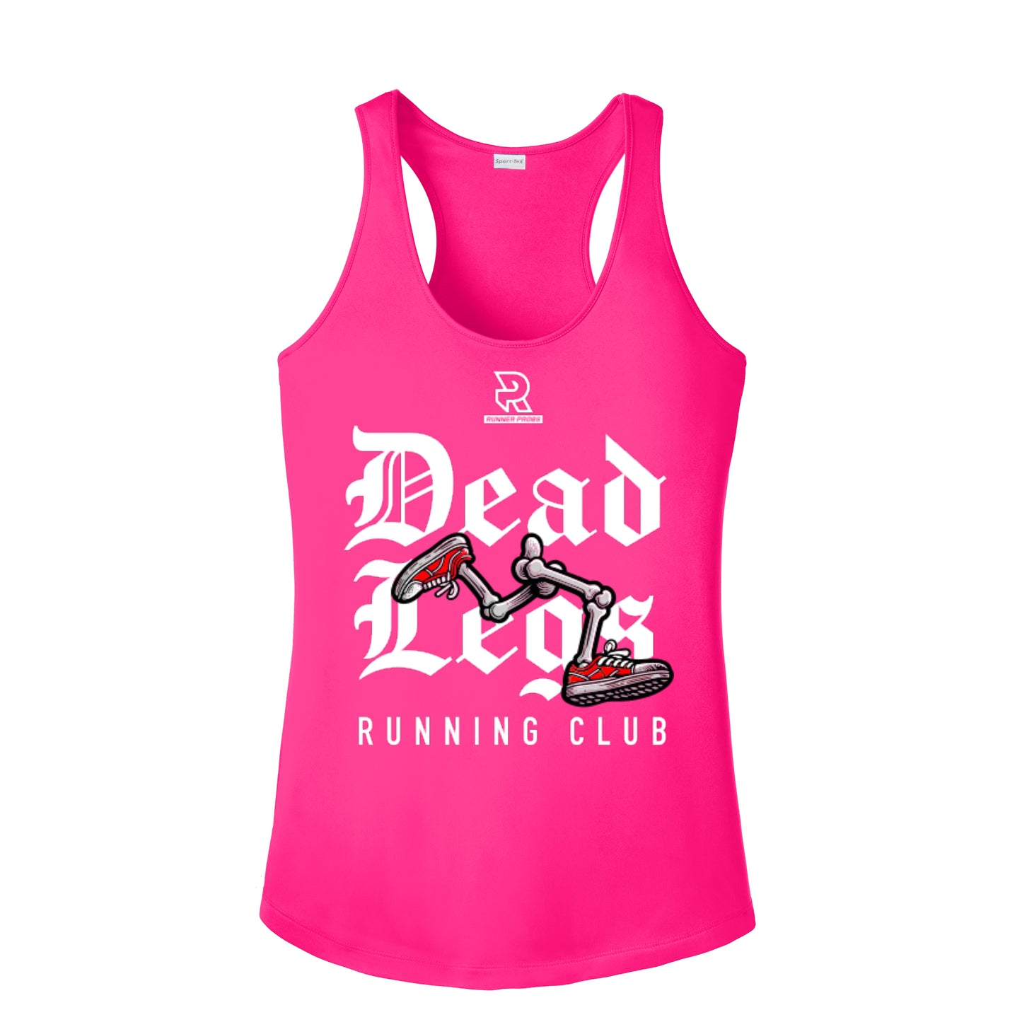 DEAD LEGS (White) - Womens Competitor Racerback Tank