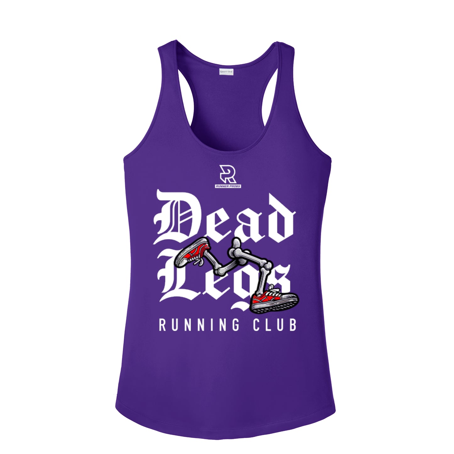 DEAD LEGS (White) - Womens Competitor Racerback Tank