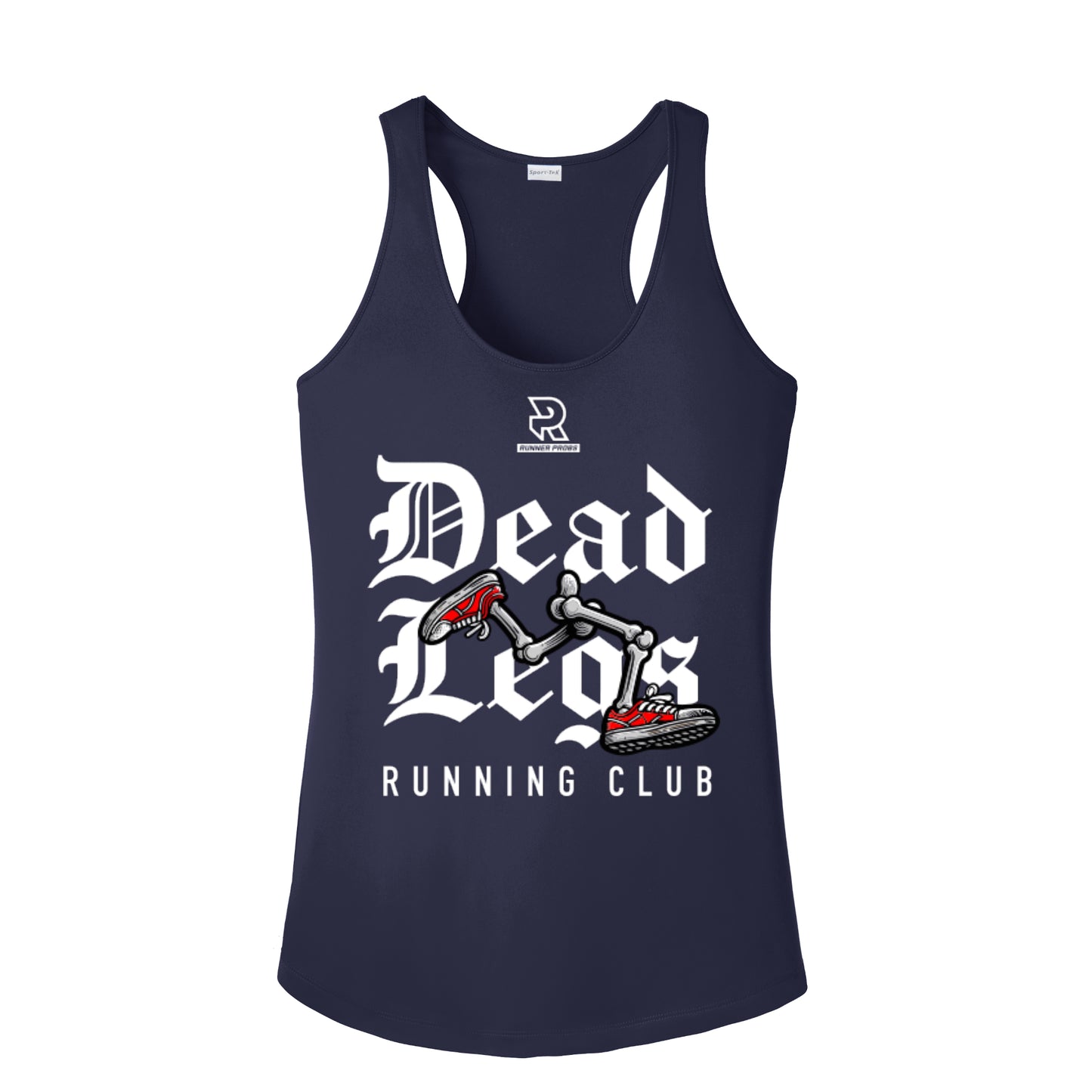 DEAD LEGS (White) - Womens Competitor Racerback Tank
