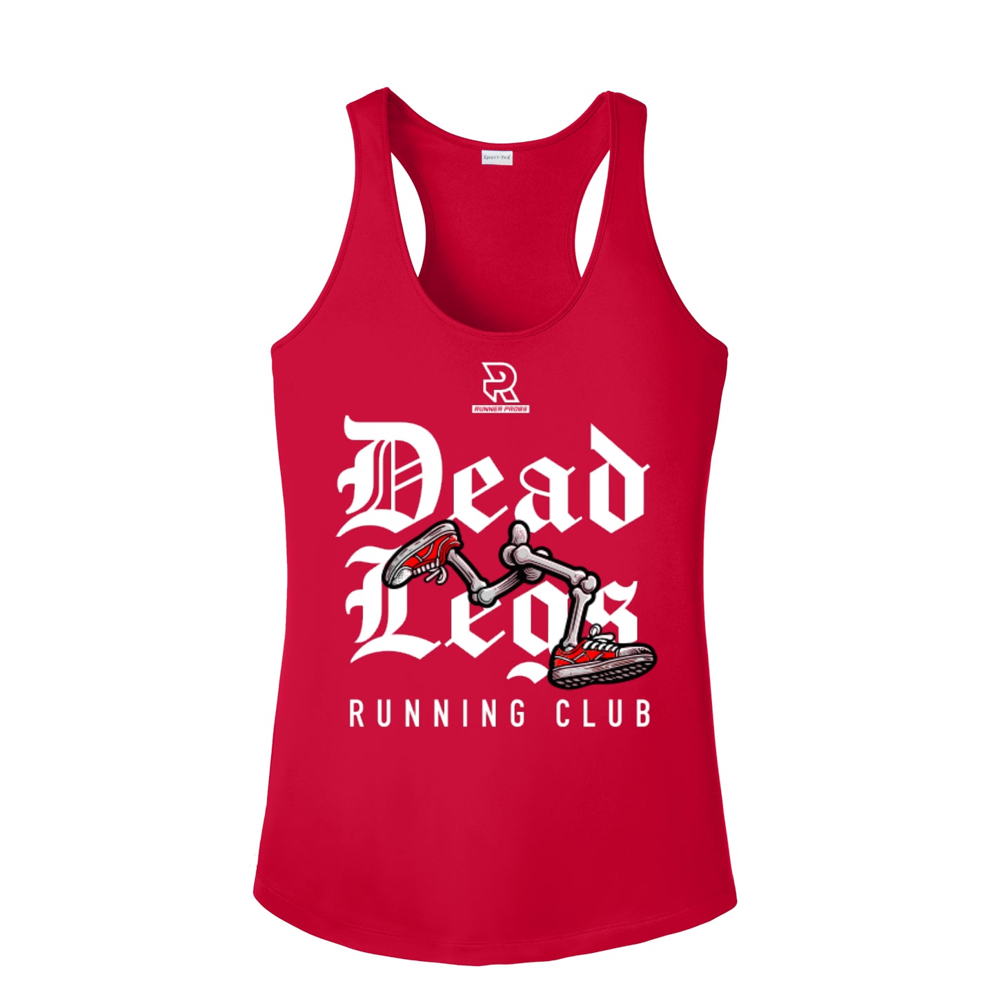 DEAD LEGS (White) - Womens Competitor Racerback Tank