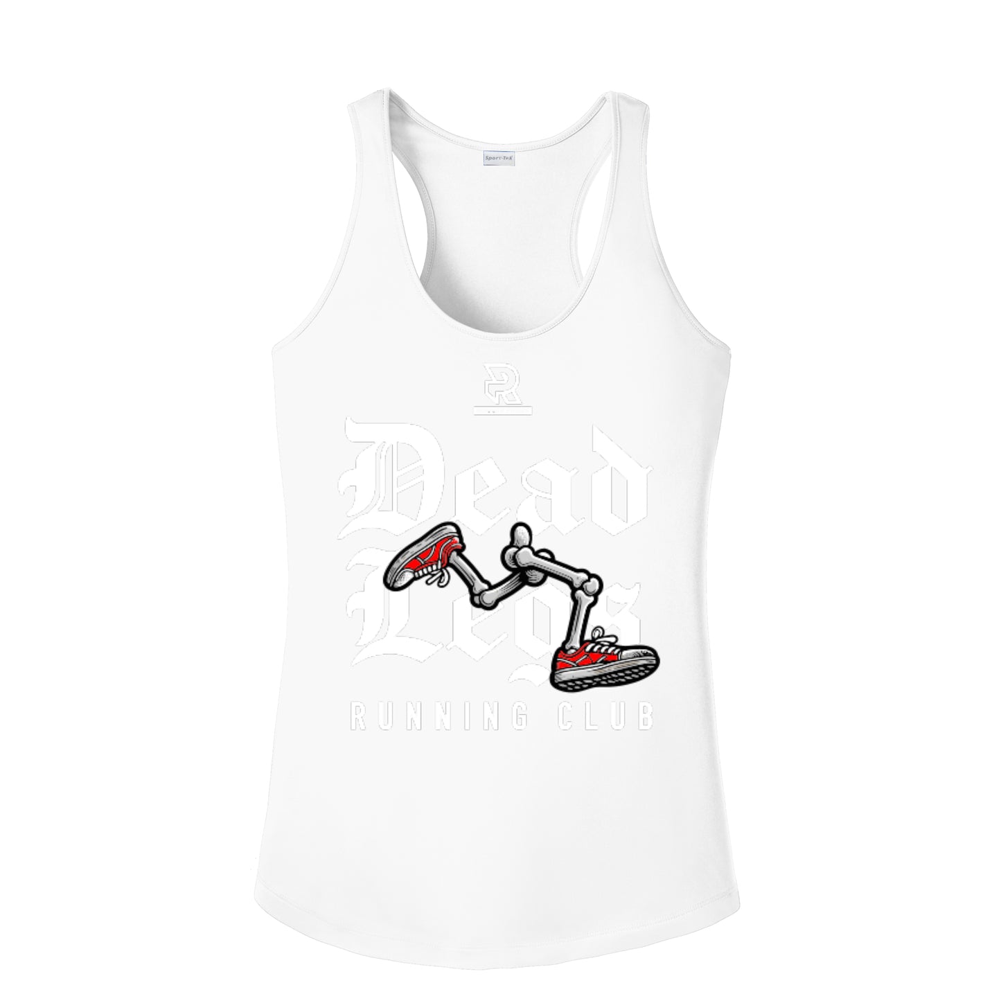 DEAD LEGS (White) - Womens Competitor Racerback Tank