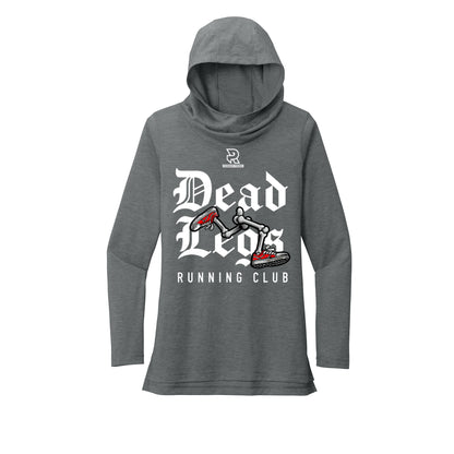 DEAD LEGS (White) - Womens Tri-Blend Long Sleeve Hoodie