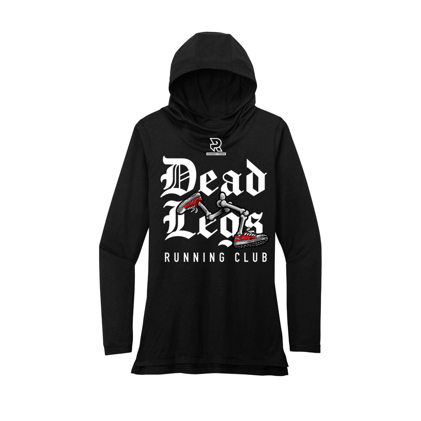 DEAD LEGS (White) - Womens Tri-Blend Long Sleeve Hoodie