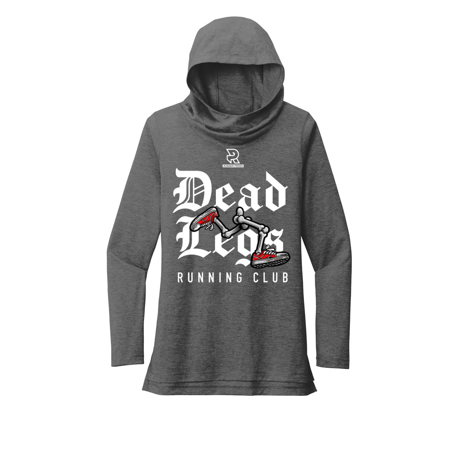 DEAD LEGS (White) - Womens Tri-Blend Long Sleeve Hoodie