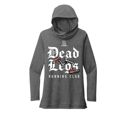 DEAD LEGS (White) - Womens Tri-Blend Long Sleeve Hoodie