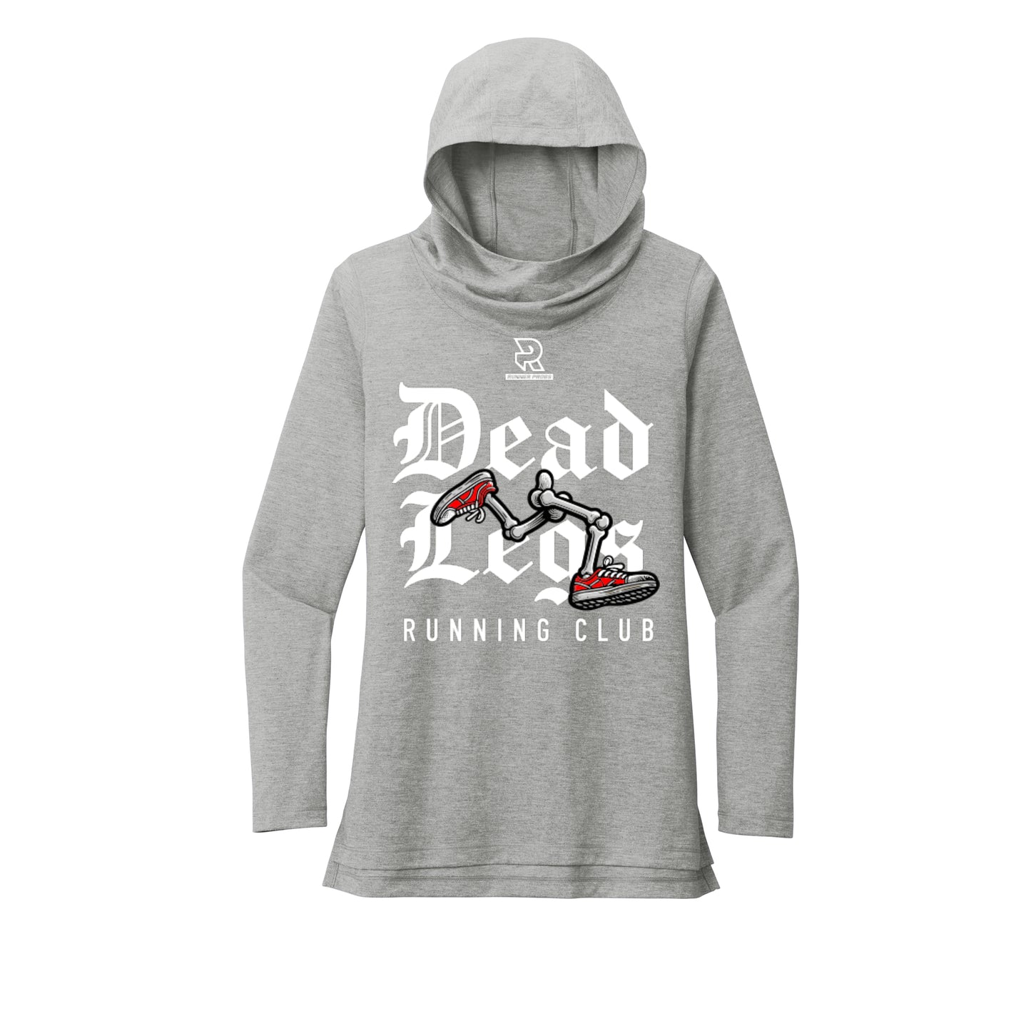 DEAD LEGS (White) - Womens Tri-Blend Long Sleeve Hoodie