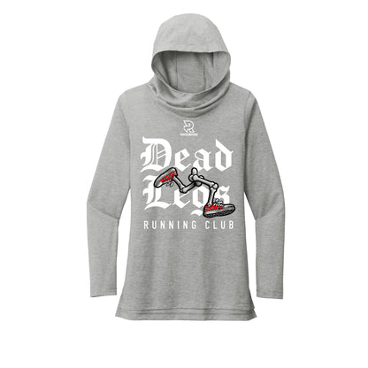 DEAD LEGS (White) - Womens Tri-Blend Long Sleeve Hoodie