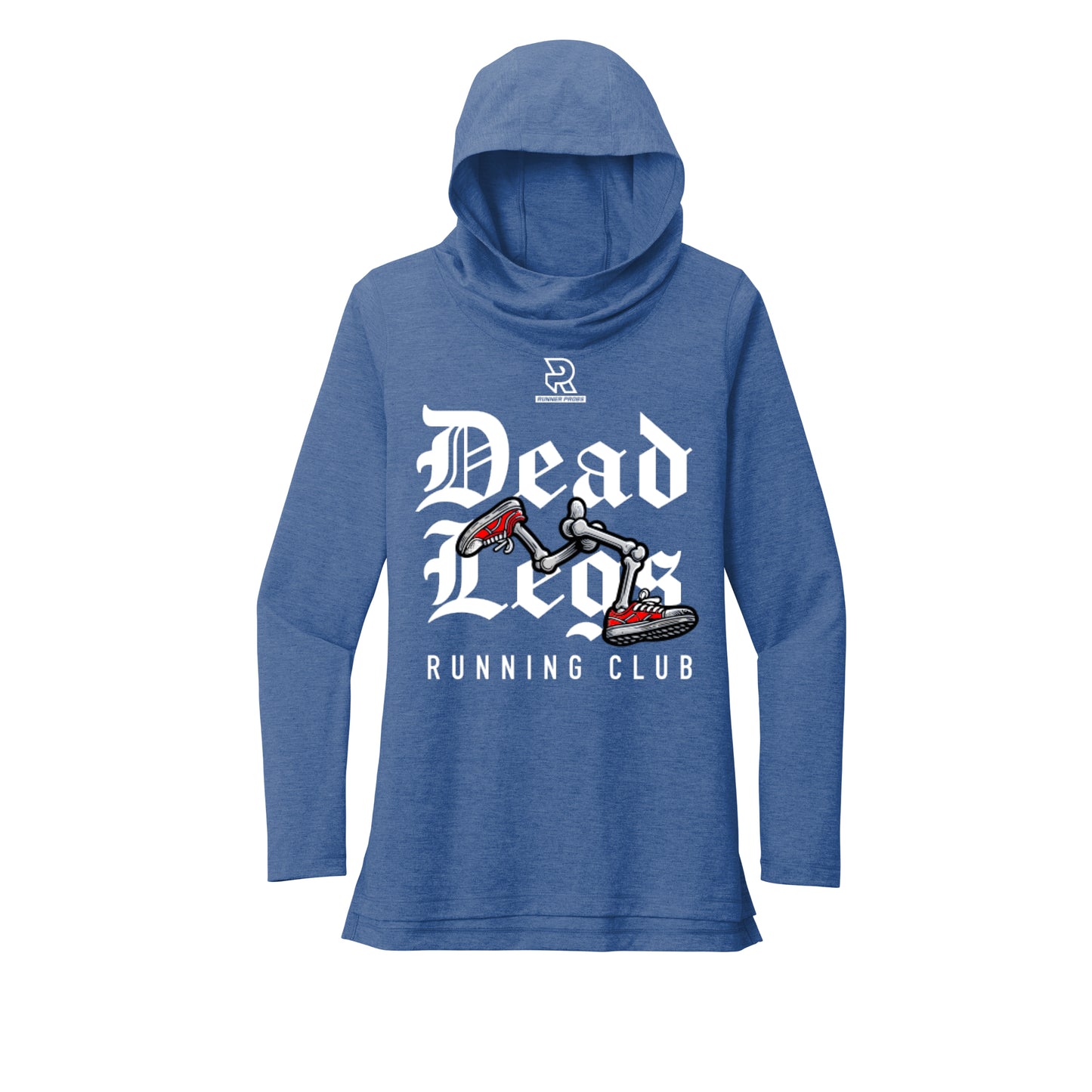 DEAD LEGS (White) - Womens Tri-Blend Long Sleeve Hoodie
