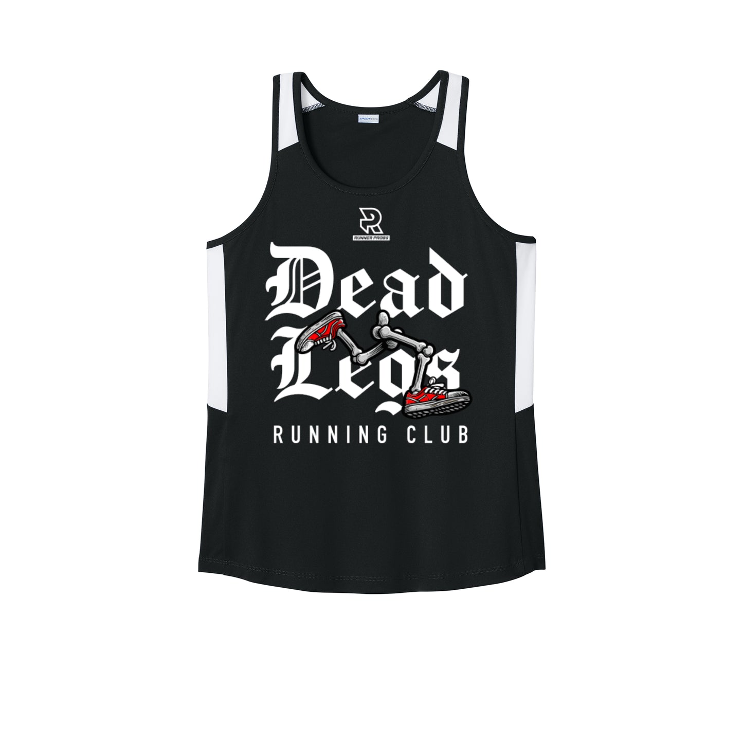 DEAD LEGS (White) - Womens Club Track Tank